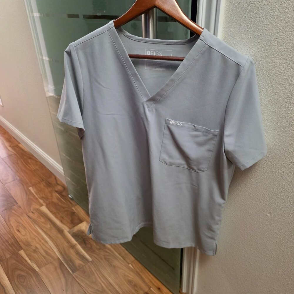 Catarina One-Pocket Scrub Top™ - XL Silver/Slate Like New
